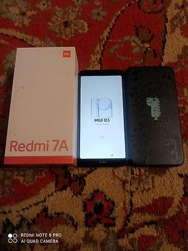 Redmi, Redmi 7A, Б/у, 32 ГБ, цвет - Черный, 2 SIM