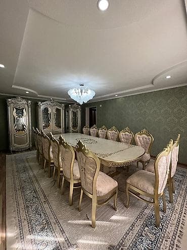мебель гарнитуры: Стол и стул для зала, цвет - Золотой — 1