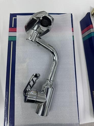 Смеситель для кухни с выдвижным поворотным изливом - Однорычажное