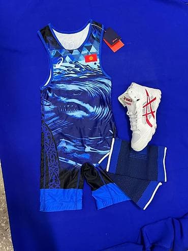 детская басен: Комплект 3 в 1 для борцов, Трико борцовская Акула 🦈, борцовский — 5