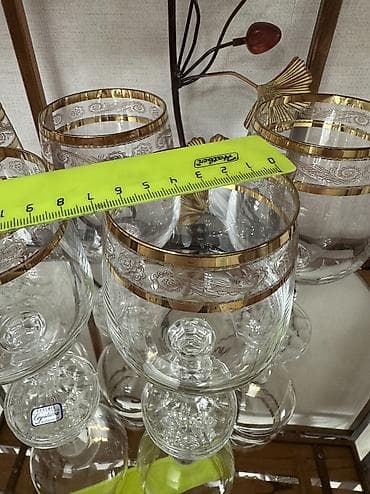 пивные бокалы: Бокалы «Богемия» с золотыми каёмками — 3