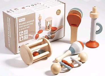 Деревянный музыкальный набор для малышей, 5 предметов (6+ месяцев)