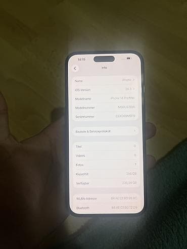 iphone 11 pro max чехол: IPhone 14 Pro Max, Б/у, 256 ГБ, White Titanium, Кабель, 84 % — 3