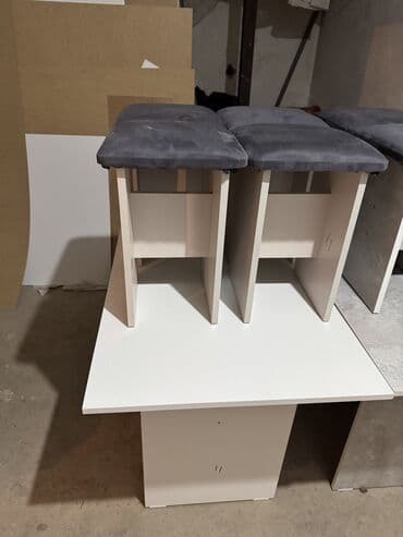 чайный стол комплект два: Кухонный стол и стул, Новый, Самовывоз, Платная доставка, цвет - Белый — 4