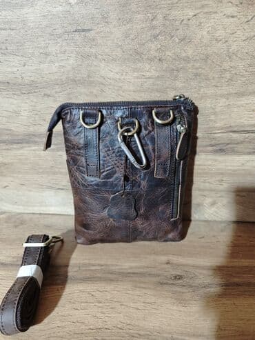 pull bear: Барсетка, Материал: Натуральная кожа, Новый — 1