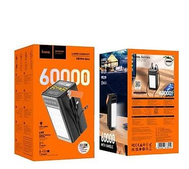 часы hoco: Power Bank HOCO DB49A Max, 60000 мА·ч, черный - Совместим с — 1