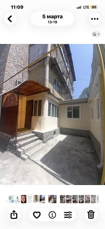 квартиру ош: 3 комнаты, 53 м², Индивидуалка, Индивидуалка, 1 этаж, Дизайнерский ремонт — 2