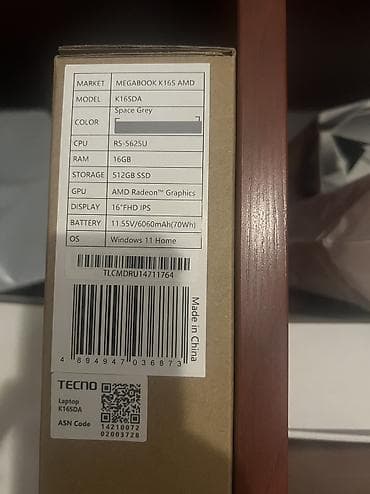 xa max: 💻 Продам новый TECNO Megabook K16S AMD Ноутбук новый, в заводской — 3