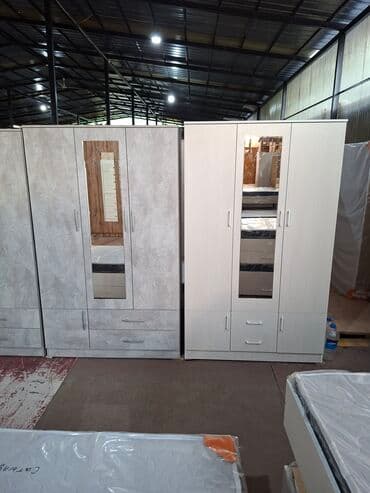 шкаф купе для прихожей с зеркалом: Кийим салуучу шкаф, Жаңы, Түз, ЛДСП — 3