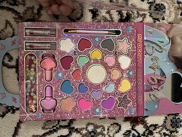 комбо 3 в 1: Детский набор косметики My Beauty Makeup Set (Barbie-стиль) - Яркий — 3