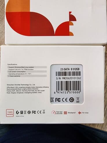 жесткий диск ош: Маалымат алып жүрүүчү, Жаңы, SSD, 512 ГБ, 2.5" — 5