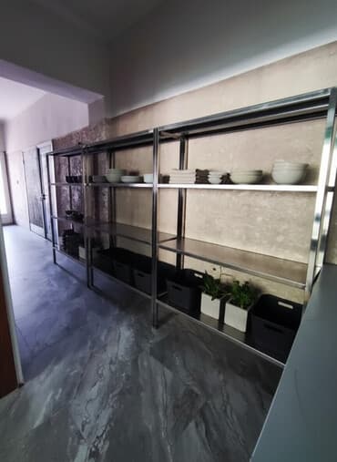 оборудование для сушки фруктов бишкек: Промышленные стеллажи из нержавеющей стали. - Материал: нержавеющая — 2