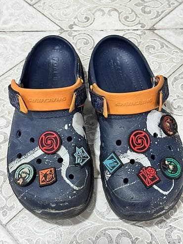 трекинговые обувь: Сабо, 41, 41.5, 42, Sketchers, Б/у, цвет - Синий — 3