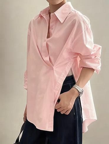 лофери: Белая рубашка с асимметричной застёжкой. НЕОБЫЧНЫЙ ДИЗАЙН - — 5