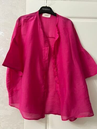 б у брендовые вещи: Элегантная женская блузка от Vicolo ярко-розового цвета. Модель — 1