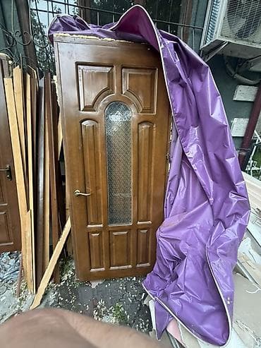 алюминий дверь: Межкомнатные деревянные двери, цвет — тёплый орех. - Полотно из — 2