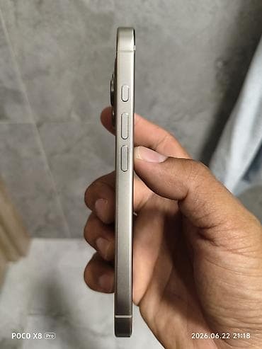 IPhone 16 Pro, Б/у, 256 ГБ, Natural Titanium, Кабель, 92 % — 4