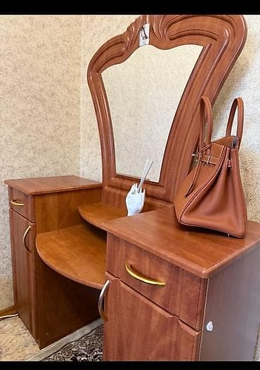 Ремонт и строительство: Туалетный столик, С зеркалом, цвет - Коричневый, МДФ — 7