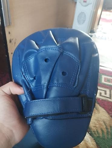 Дроны: Лапы боксерские Everlast (пара), синие. - Тип: тренировочные — 4