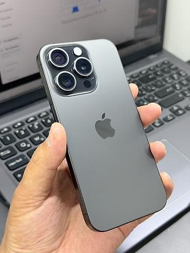 iphone 13 pro max osh: IPhone 15 Pro, Б/у, 128 ГБ, Black Titanium, Защитное стекло, Чехол, 87 % — 3