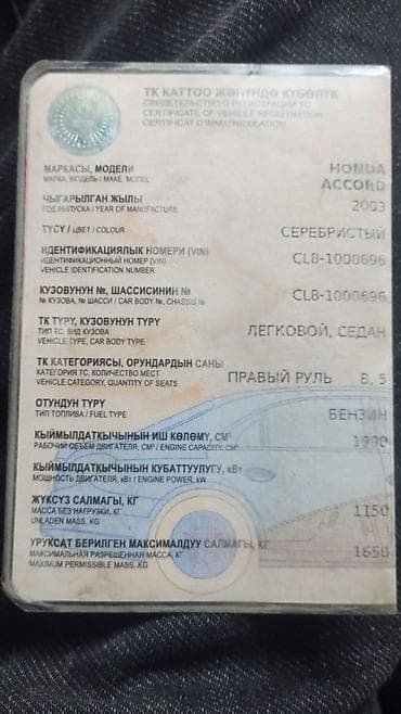 гитара хонда: Honda Accord: 2003 г., 2 л, Автомат, Бензин, Седан — 8