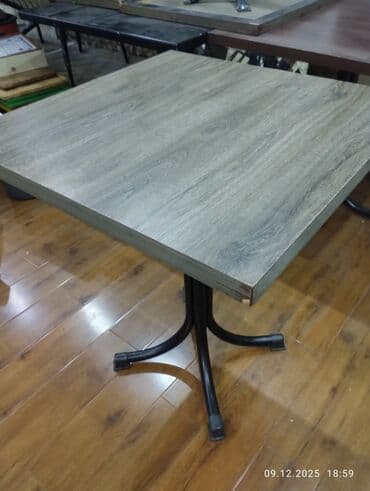 Стол для кафе, Прямоугольный, цвет - Серый at lalafo.kg Стол для кафе, Прямоугольный, цвет - Серый