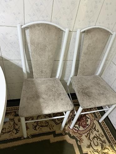 chair table: Кухонный стол и стул, Б/у, Самовывоз, цвет - Белый — 5