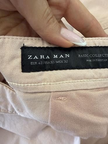 Мужская одежда: Мужские брюки, Zara, Новый, цвет - Розовый, Платная доставка — 2