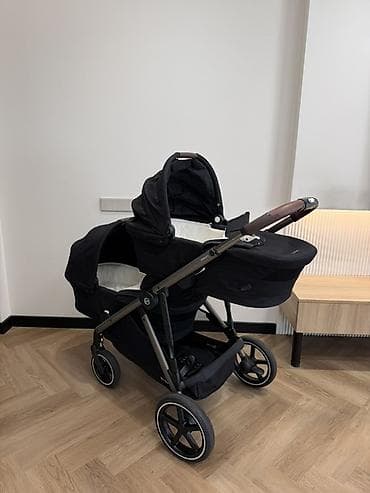 коляски двойные: Коляска, Cybex, цвет - Черный, Б/у — 3
