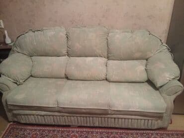 диваны кожаные бу: Раскладной диван, Б/у — 1