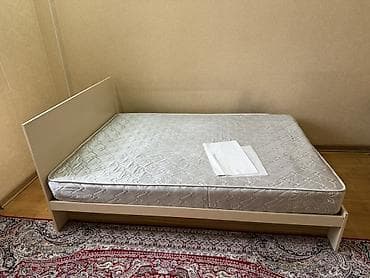 двух спалный крават: Двуспальная кровать, С матрасом, длина - 200 см — 6