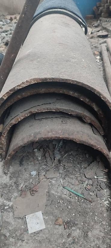 Стальные трубы б/у, разрезанные на сегменты (полутрубы/четвертины) для