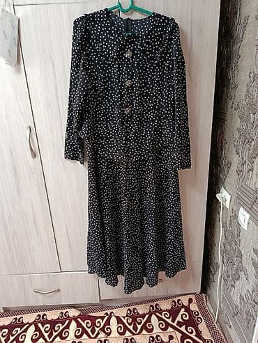 платье в горошек: Платье ISAY 0030 в горошек, размеры 50–56. - Цвета: черный (на фото) — 2