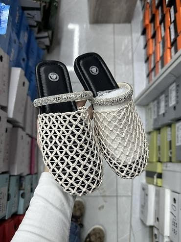 теплые джинсы: Женские сабо/мюли с плетёным верхом - Дизайн: открытая пятка — 2