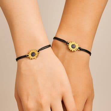 крестик золотой: Парные браслеты Ш “Подсолнух” – символ верности и тепла 🌻 Эти — 1