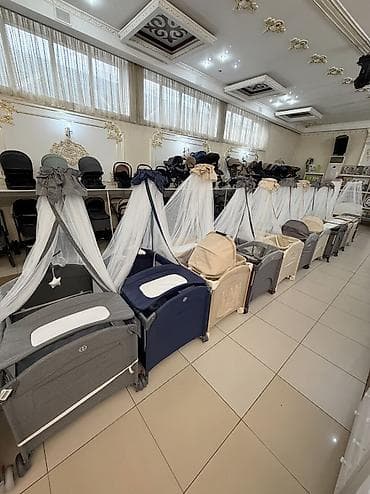 детская 2 х ярусная кровать: Манеж-кровать, Новый, Раскладной, Другой материал — 1