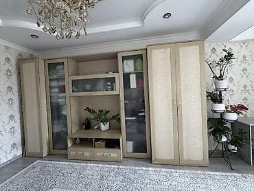 Мебель: Стенка-шкаф, Для зала, Б/у, Особенности: С отделением под телевизор — 2