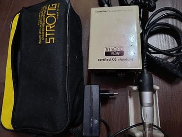 сушка авто: Набор для маникюра: фрезер Saeshin Strong 90N + УФ/LED-лампа SUN — 1