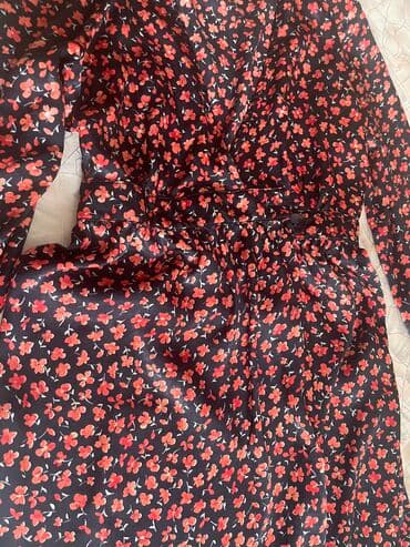 новогоднее платье для беременных: Повседневное платье, Турция, Осень-весна, Длинная модель, На запах, M — 3