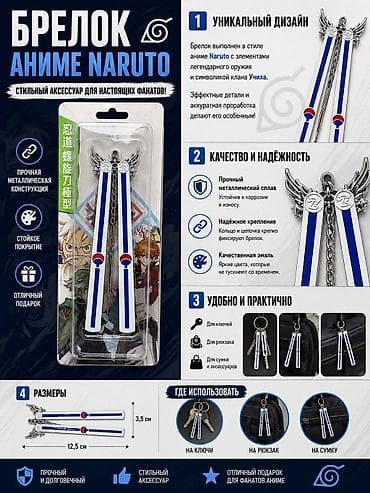 наруто вещи: Брелок «Аниме Naruto» с символикой клана Учиха - Уникальный дизайн в — 1