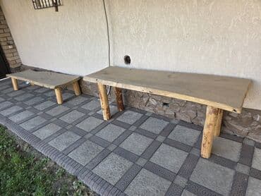 детские кроватки из натурального дерева: Скамейка Дерево, Без спинки, Без крыши — 7