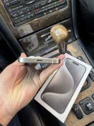 телефон обмен на велик: IPhone 15 Pro, Б/у, 128 ГБ, White Titanium, Зарядное устройство, Коробка, Защитное стекло, 93 % — 9