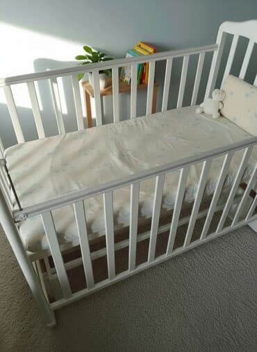 детская кровать двух яростный: Детская кроватка классическая, белая, из массива (деревянные планки по — 1