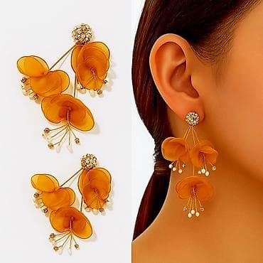 Сережки, серьги сөйкөлөр Подвески «Золотой Цветок» ✨ Роскошные