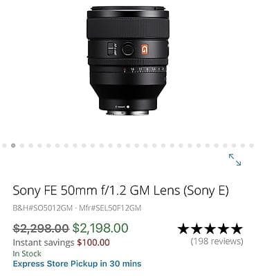 sony a7 m3: Продается один из самых редких объективов линейки Sony FE 50mm f/1.2 — 9