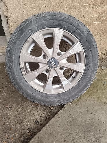 литые диски матиз: Колеса в сборе 155 / 70 / R 13, Лето, Б/у, 1 шт, Легковые, Литые, отверстий - 4 — 1