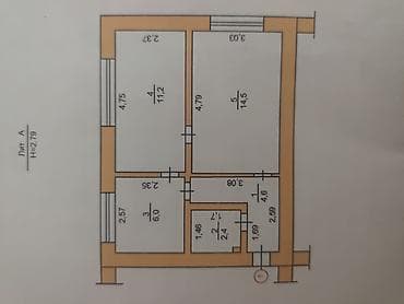 2 комнаты, 40 м², Хрущевка, 1 этаж, Старый ремонт