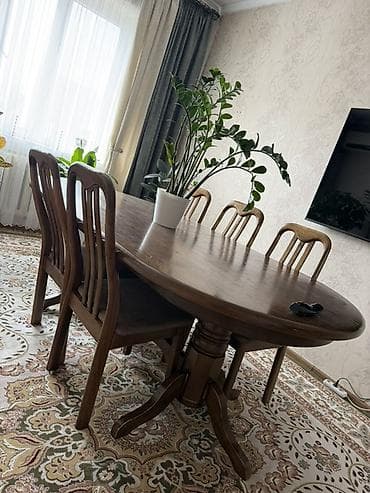 Туалетные столики: Стол и стул для зала, цвет - Коричневый — 3