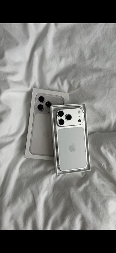 IPhone 17 Pro Max, Б/у, 256 ГБ, Белый, Коробка, 100 %