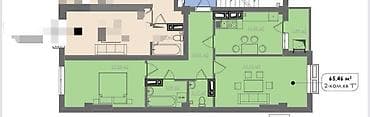 open space: 2 комнаты, 66 м², Технопарк Элитка, 9 этаж, ПСО (под самоотделку) — 3